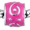 Pink Round European Beads
