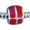 Red And Fuchsia Pink European Beads