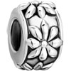 Silver Flower Against Spacer Wheel Beads Charms Bracelets