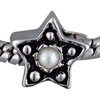 Acrylic Pearl Star Silver Plated European Beads