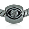Austrian Eye Silver Plated Crystal European Beads