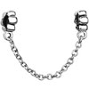 Metalwork Flowers Chain Linked Dangle European Beads