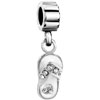 Silver Beach Sandal Dangle Style Pandora Beads
