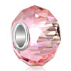 Pink Crystal Fit All Brands Murano Glass Beads Charms Bracelets