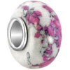 Pugster White With Pink Turquoise European Beads