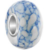 Pale Blue With White Turquoise Murano Glass Beads Charms Bracelets
