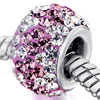 Gorgeous Pink Clear Crystal April October Birthstone Purple Fit All Brands...