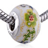Green Plum Blossom Ceramic European  Beads  GB_FX110_X04
