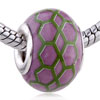 Green Net Purple Ceramic European  Beads 