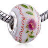 Purple Plum Blossom Ceramic European  Beads  GB_FX121_X04