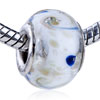 Dark Blue And Light Brown Spots Murano Glass European Beads