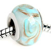 Orange And Golden Dots Murano Glass European Beads
