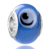 Black And White Eye Murano Glass European Beads