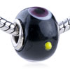  Purple  And White Circle Yellow Dots  Murano   Glass  European  ... 