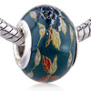 Deep Blue Peony Ceramic European  Beads  GB_FX80_X05