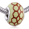 Red Net Band Ceramic European  Beads 