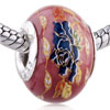 Deep Blue Peony Ceramic European  Beads  GB_FX92_X07