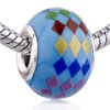 Color Rhombus Ceramic European  Beads 