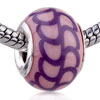 Purple Pink  Murano   Glass  European Beads