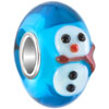 Pugster Aquamarine Against Cute Snowman