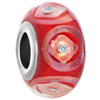 Garnet Red Clear White Crystal Circle Fit All Brands Murano Glass Beads Charms Bracelets