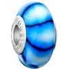 Pale Blue And Black Stripes Polymer Clay Beads Charms Bracelets