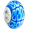 White And Pale Blue Spots Polymer Clay Beads Charms Bracelets