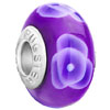 Pale Purple Flower Against Polymer Clay Beads Charms Bracelets
