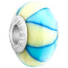 Pale Blue And Cream Coloured Leaf Polymer Clay Beads Charms Bracelets