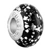 Pugster Silver Spots Against Black Polymer Clay