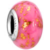 October Pink Fit All Brands &amp;  Murano Glass Beads Charms Bracelets