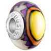 Yellow Purple Flower Polymer Clay Beads Charms Bracelets