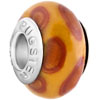 Orange Round Against Yellow Polymer Clay Beads Charms Bracelets