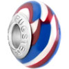 Blue White And Red Stripes Polymer Clay Beads Charms Bracelets