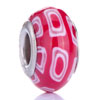 White And Red Round Against Polymer Clay Beads Charms Bracelets