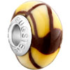 November Yellow And Brown Fantasy Stripes Polymer Clay Beads Charms Bracel...