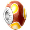 Yellow Brown Circle Polymer Clay Beads Charms Bracelets