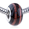  Red  Dots Pink Circle Slim  Murano   Glass  European Beads