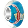  White  And Red Cirque  Gold  Foil Slim Murano Glass European  ... 