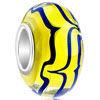 Blue Cardiogram Murano Glass European Beads