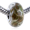 Romantic  Glitter  Silver  Flower  Murano Glass European Beads  ... 