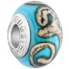 Gray Crust Murano  Glass  European Beads