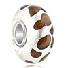 Bright Red Dots Murano Glass European Beads