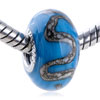 Gray  Snake  Murano Glass European Beads