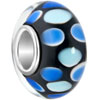 Black Blue Dot Murano Glass Beads Charms Bracelets