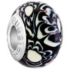 Black And White Zebras Murano Glass Beads Charms Bracelets