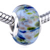 Green And Golden Speckle Murano Glass European Beads