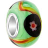 Pugster Green With Blue And White Flower Murano Glass Style Pandora