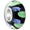 Blue And Green Zigzag Translucent Murano Glass Beads Charms Bracelets