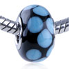 Pale Blue Spot Dotted Murano  Glass  European Beads
